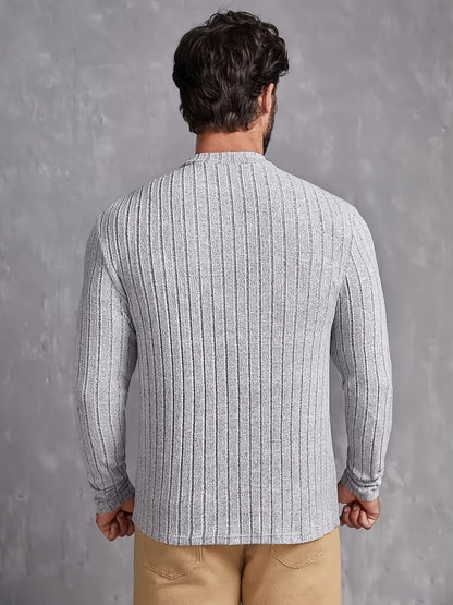Hugo | Men's Classic Striped Rib-Knit Jumper for Winter