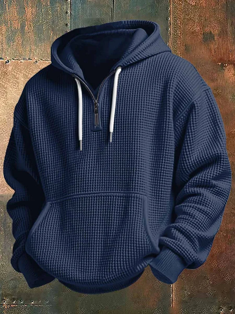 Kieran | Men's Waffle-Knit Hoodie for Winter