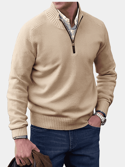 Oliver | Men's Zippered Knit Pullover Jumper for Winter