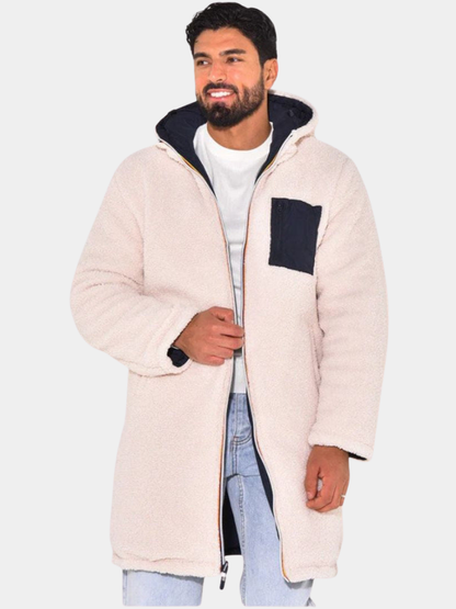 Ryan | Men's Long Warm Reversible Coat for Winter