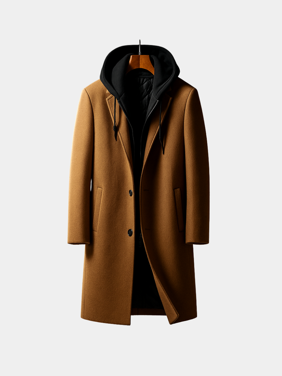 Sam | Men's Premium Wool Hooded Coat for Winter