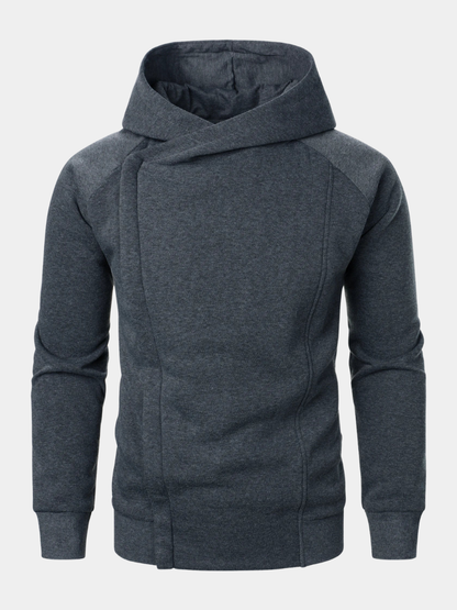 Harvey | Men's Crossover Zip-Up Hoodie for Winter