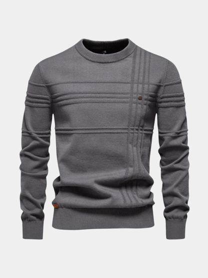 Robbie | Men's Classic Striped Pullover Jumper for Winter