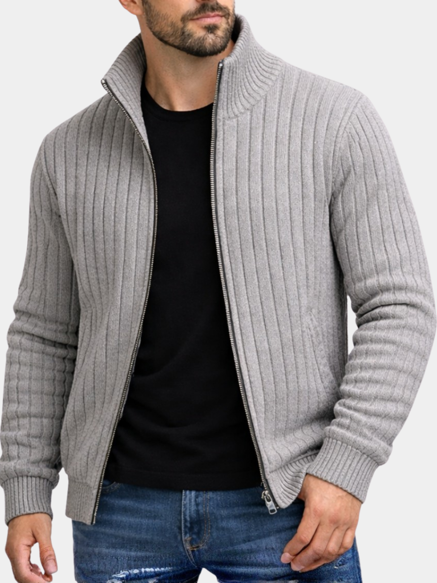 Louis | Men's Classic Zip-Up Cardigan for Winter