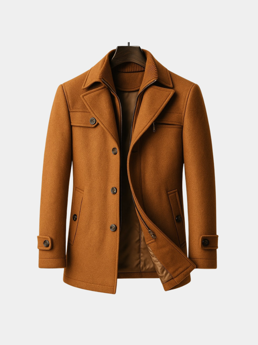 Jude | Men's Classic Long Wool Coat for Winter