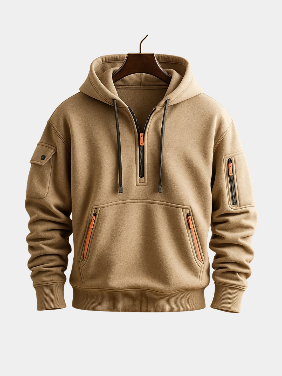 Ethan | Men's Cosy Half-Zip Fleece Hoodie for Winter