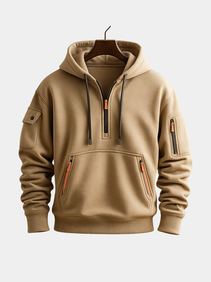 Ethan | Men's Cosy Half-Zip Fleece Hoodie for Winter