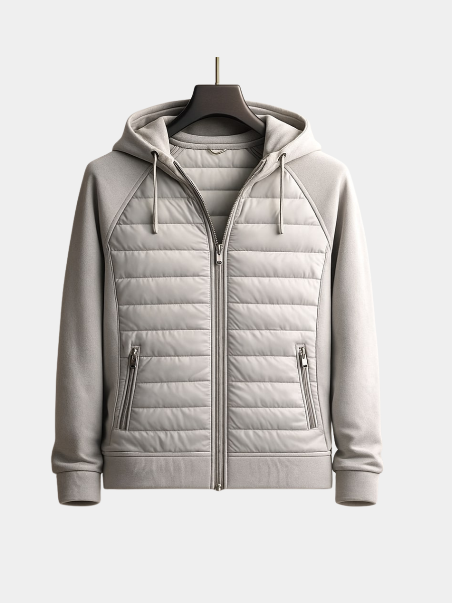 Lewis | Men's Quilted Full-Zip Hoodie Jacket for Winter