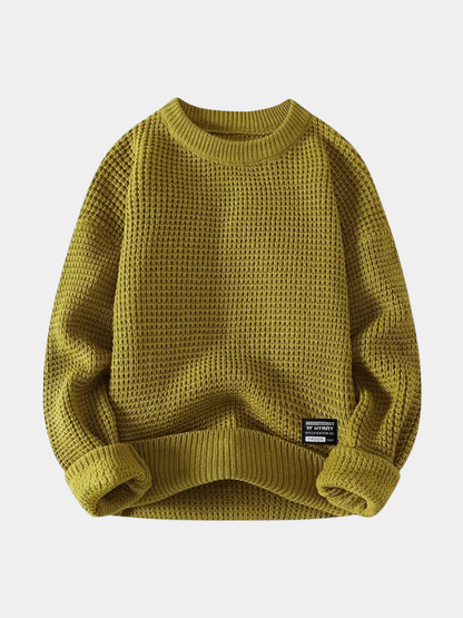 Adam | Men's Textured Knit Pullover Jumper for Winter