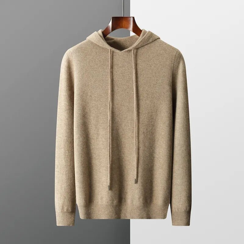 Theo | Men's Drawstring Knit Hoodie for Winter