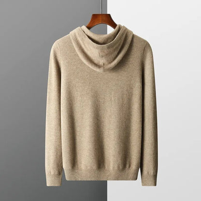 Theo | Men's Drawstring Knit Hoodie for Winter