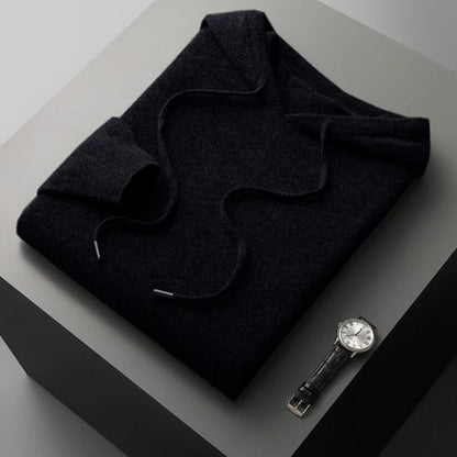 Theo | Men's Drawstring Knit Hoodie for Winter