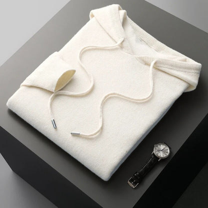 Theo | Men's Drawstring Knit Hoodie for Winter
