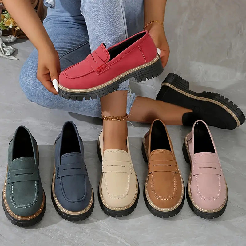 Anine | Women's Stylish Chunky Platform Loafers