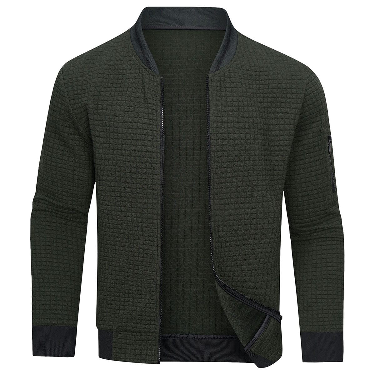 Darrell | Men's Quilted Bomber Jacket with Zip-Up Front