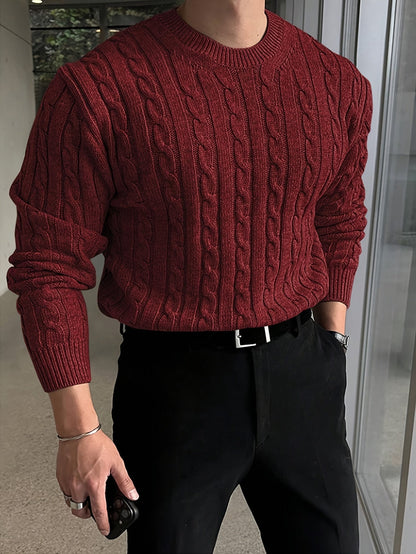 Albie | Men's Stylish Twisted-Knit Jumper for Winter