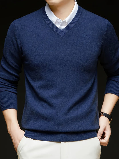 Connor | Men's Classic V-Neck Knit Jumper for Winter
