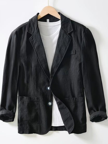 Nathan | Men's Classic Cotton Lapel Jacket