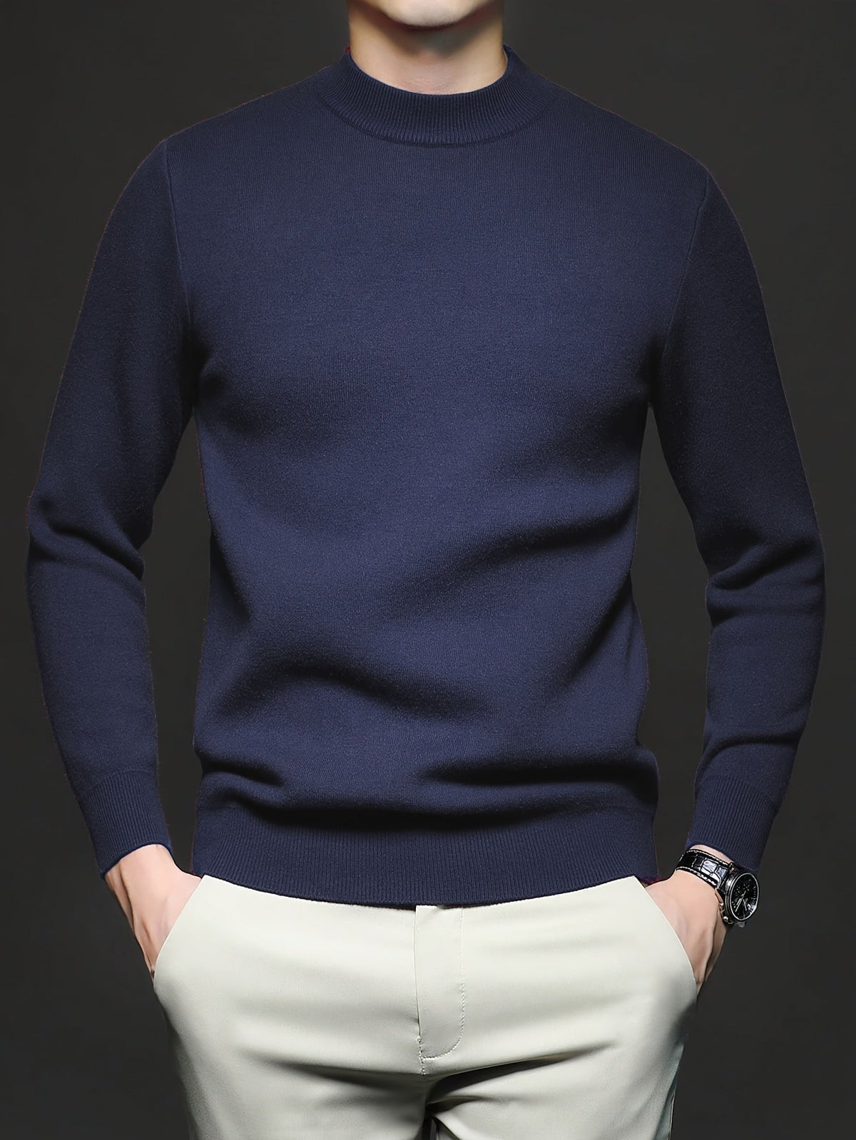 Leo | Men's Cosy High-Neck Knit Pullover for Winter