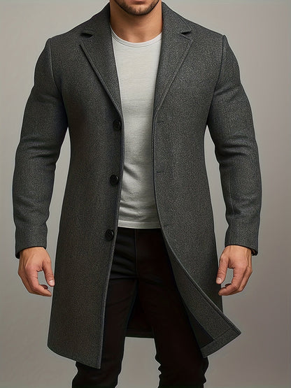 Oscar | Men's Mid-Length Tweed Coat for Winter