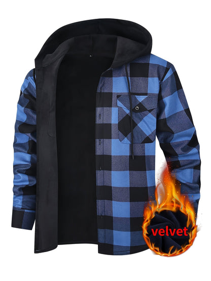 Adam | Men's Stylish Plaid Hooded Jacket
