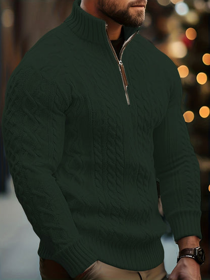 Felix | Men's Cable Knit Half-Zip Jumper for Winter
