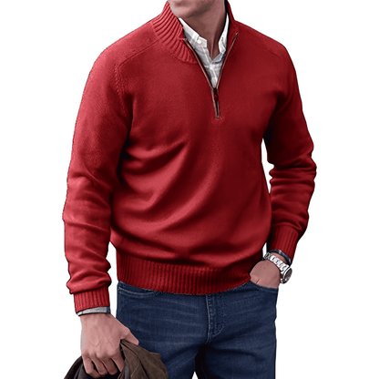 Oliver | Men's Zippered Knit Pullover Jumper for Winter