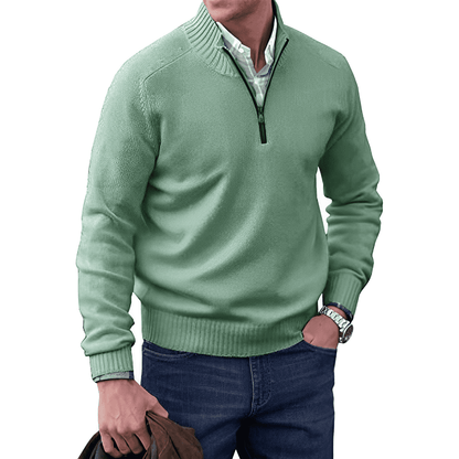 Oliver | Men's Zippered Knit Pullover Jumper for Winter