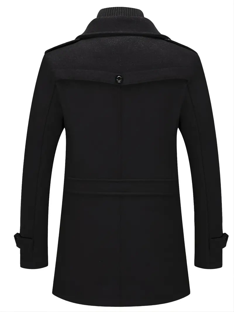Hugh | Men's Classic Double-Breasted Pea Coat for Winter