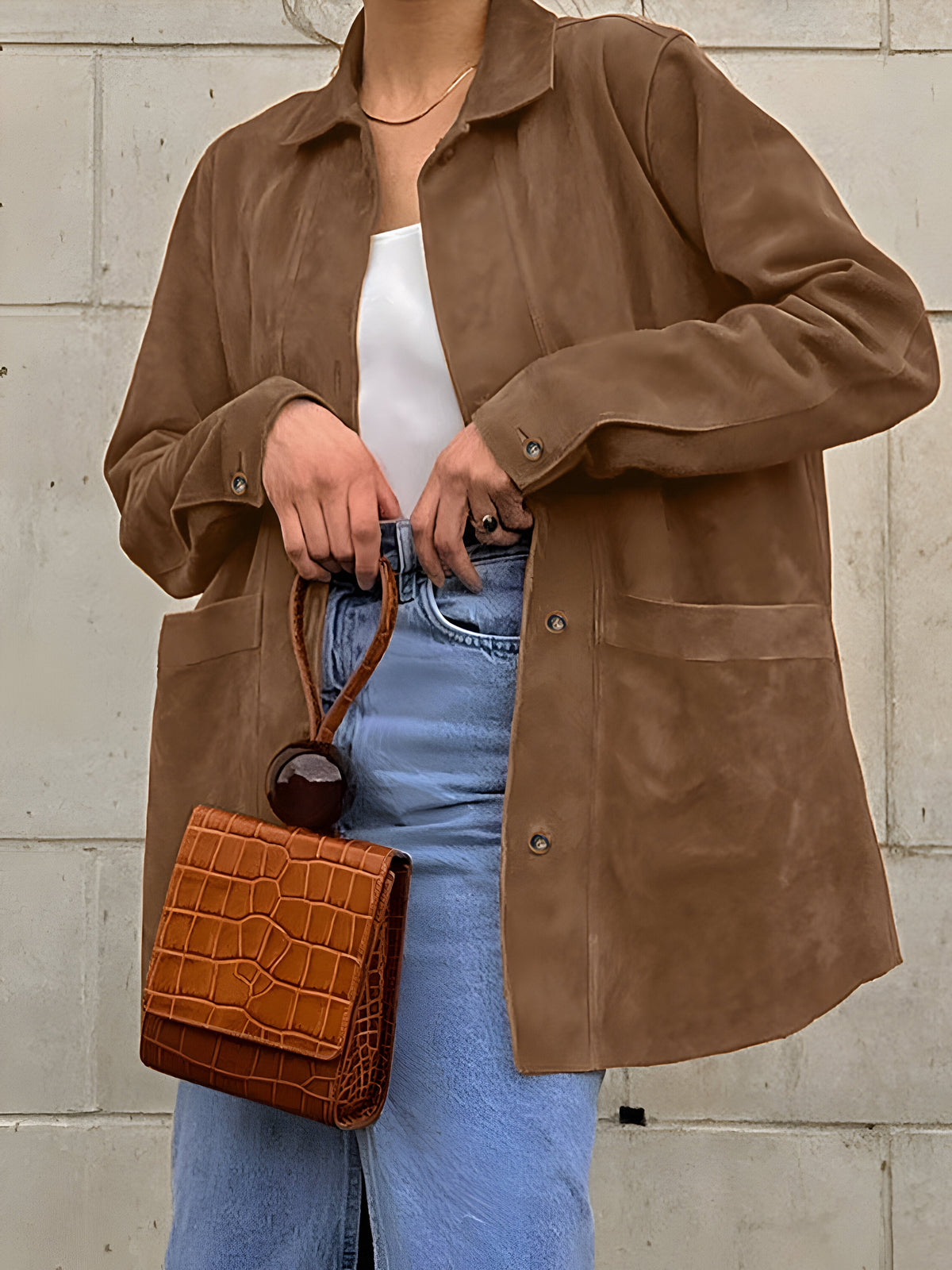 Sophie | Women's Oversized Suede-Style Jacket