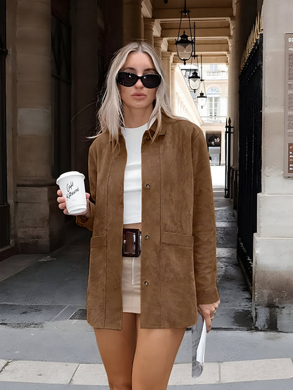 Sophie | Women's Oversized Suede-Style Jacket