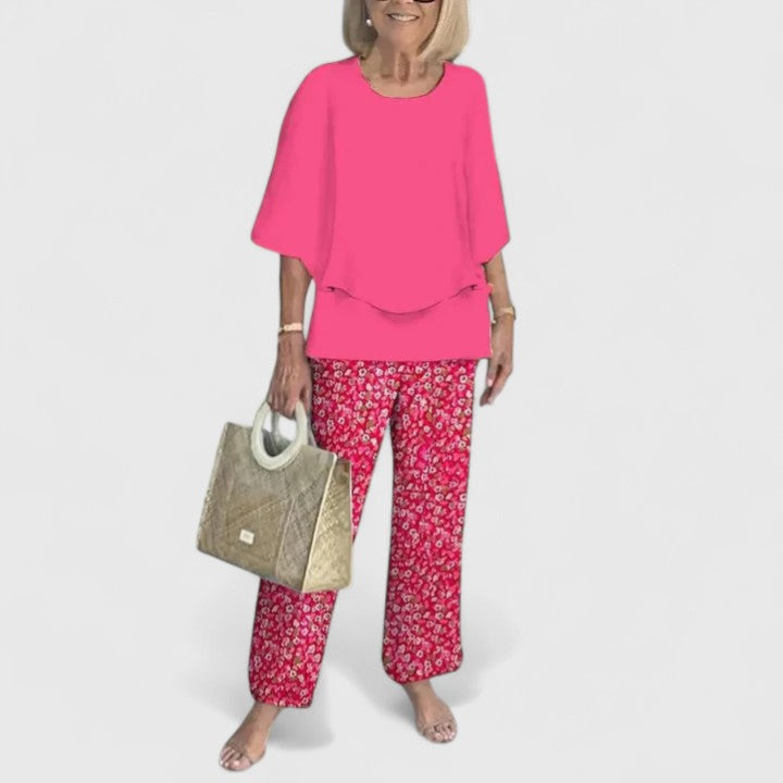 Bella | Women's Comfortable Relaxed-Fit Two-Piece Trousers Set