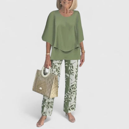 Bella | Women's Comfortable Relaxed-Fit Two-Piece Trousers Set