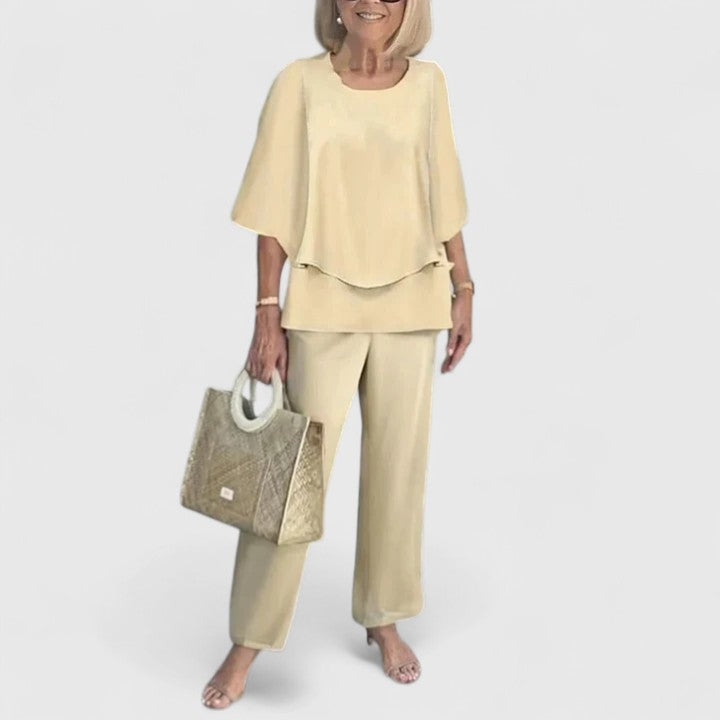 Bella | Women's Comfortable Relaxed-Fit Two-Piece Trousers Set