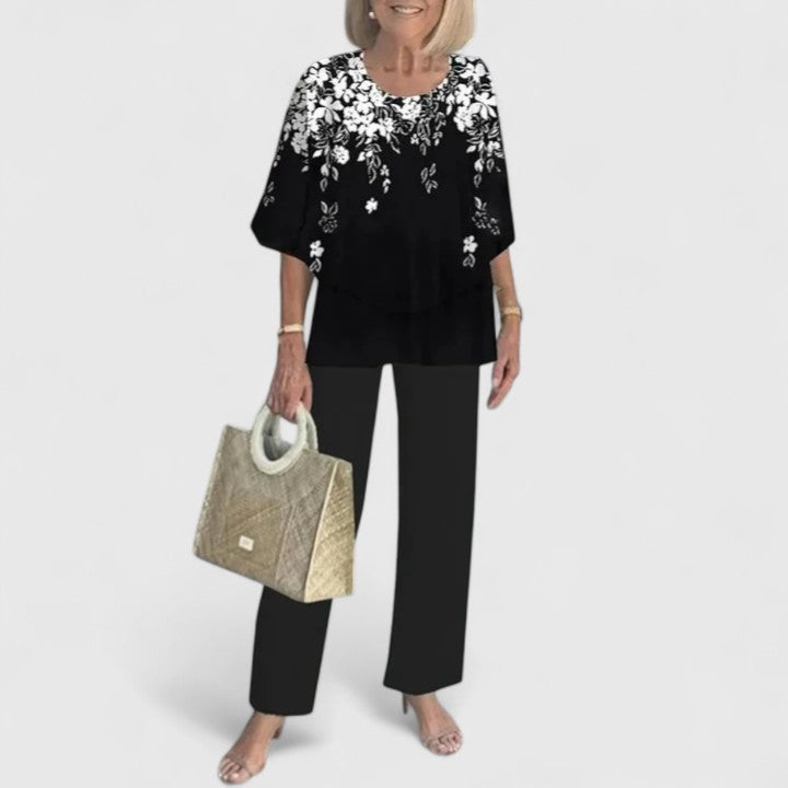 Bella | Women's Comfortable Relaxed-Fit Two-Piece Trousers Set