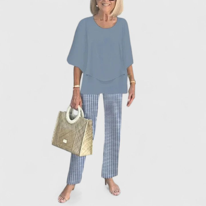 Bella | Women's Comfortable Relaxed-Fit Two-Piece Trousers Set