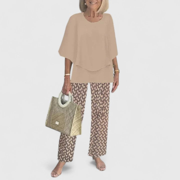 Bella | Women's Comfortable Relaxed-Fit Two-Piece Trousers Set