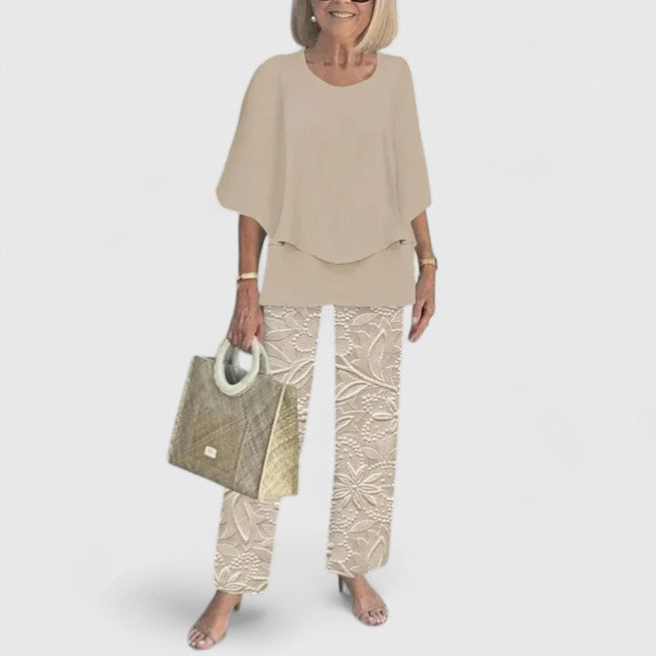 Bella | Women's Comfortable Relaxed-Fit Two-Piece Trousers Set