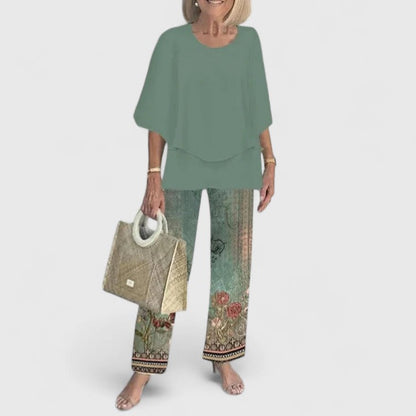 Bella | Women's Comfortable Relaxed-Fit Two-Piece Trousers Set