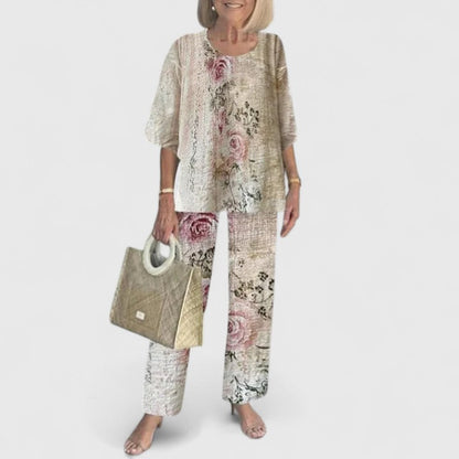 Bella | Women's Comfortable Relaxed-Fit Two-Piece Trousers Set