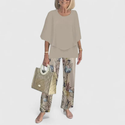 Bella | Women's Comfortable Relaxed-Fit Two-Piece Trousers Set