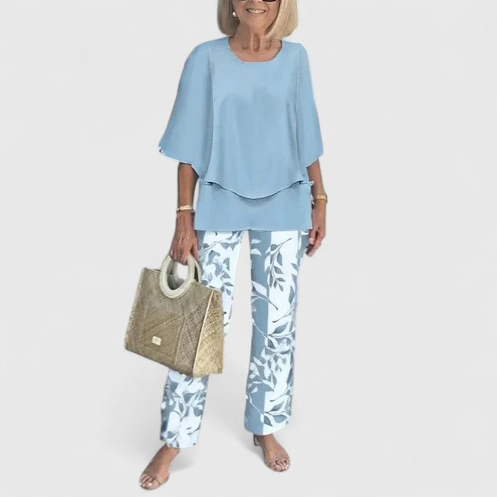 Bella | Women's Comfortable Relaxed-Fit Two-Piece Trousers Set