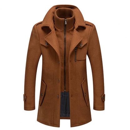 Elliot | Men's Long Button-Up Winter Jacket