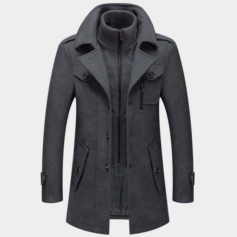 Elliot | Men's Long Button-Up Winter Jacket