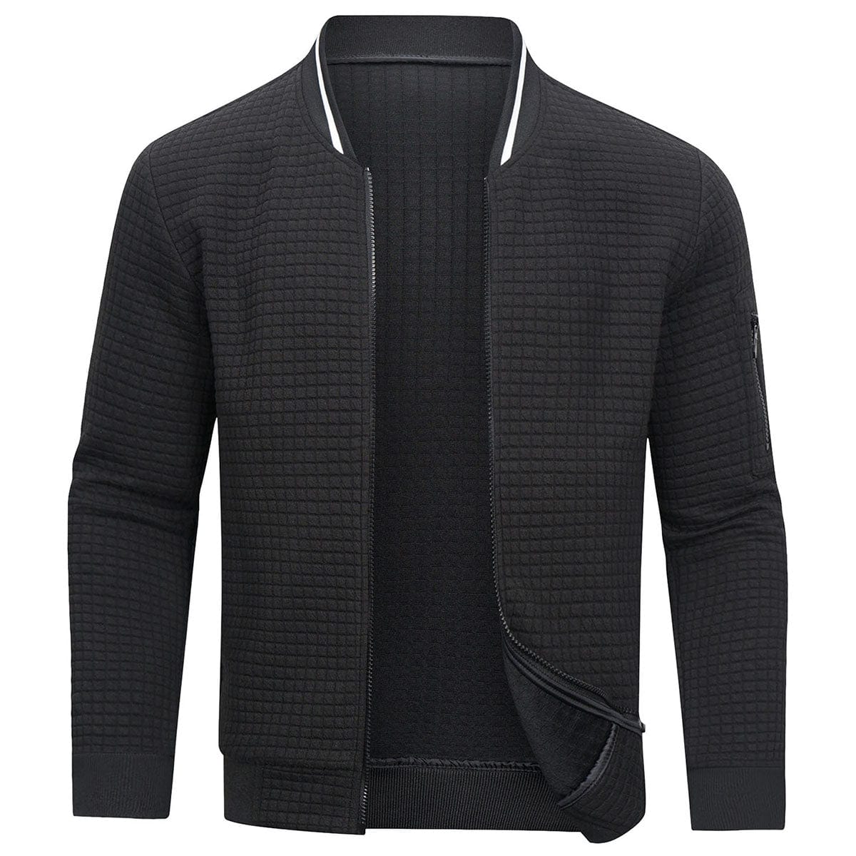 Darrell | Men's Quilted Bomber Jacket with Zip-Up Front