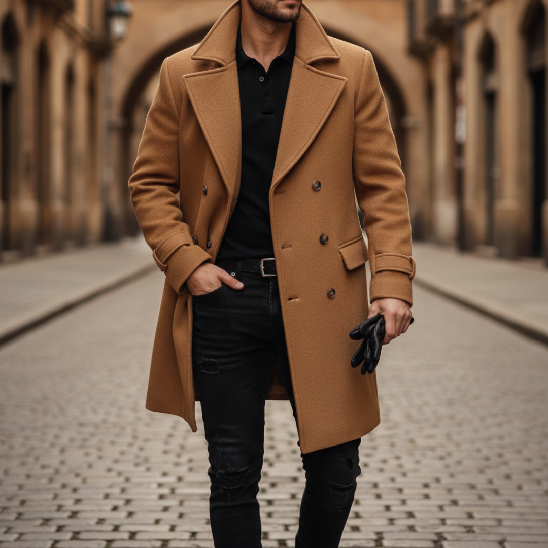 Kai | Men's Classic Wool Coat for Winter