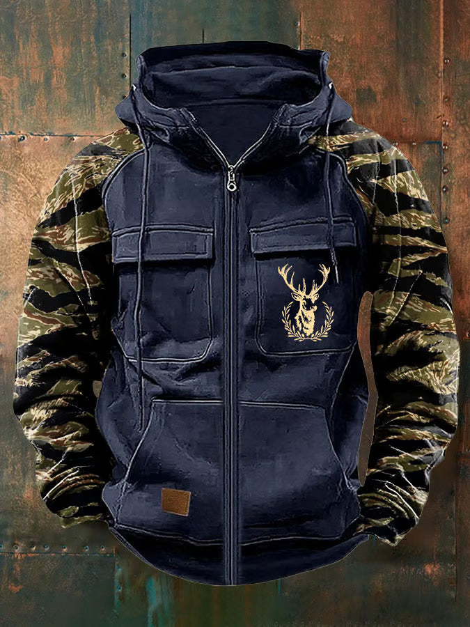Cameron | Men's Clean Multi-Pocket Zip-Up Hoodie for Winter