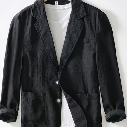 Nathan | Men's Classic Cotton Lapel Jacket