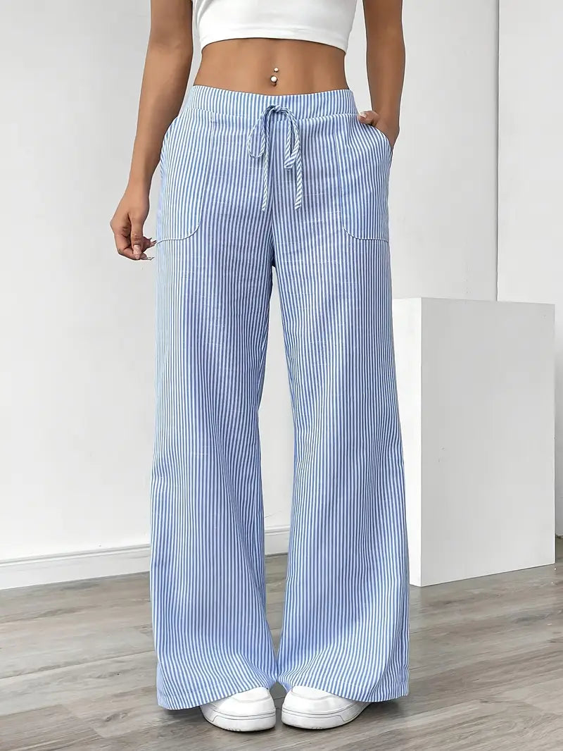 Linda | Chic Striped Trousers with Pockets
