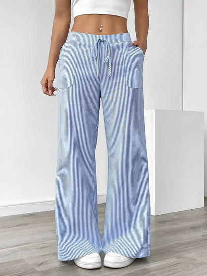 Linda | Chic Striped Trousers with Pockets